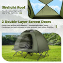 2-Person Camping Cot Tent Foldable Off-Ground Camping Combo for Adults