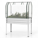 Galvanized Raised Garden Bed with Legs and Greenhouse Cover for Vegetable Flower