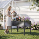 Galvanized Raised Garden Bed with Legs 46" x 24" x 31" Metal Elevated Planter Box
