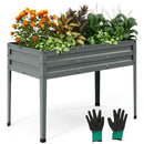 Galvanized Raised Garden Bed Elevated Planter Box with Legs and Drainage Hole