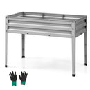 Galvanized Raised Garden Bed Elevated Planter Box with Legs and Drainage Hole