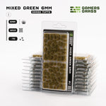 Gamers Grass Tufts: Mixed Green 6mm- Wild