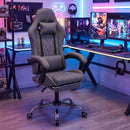 Gaming Chair Height Adjustable Computer Chair with Headrest and Lumbar Support-Gray