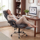 Gaming Chair Height Adjustable Computer Chair with Headrest and Lumbar Support-Gray