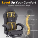 Gaming Chair Height Adjustable Computer Chair with Headrest and Lumbar Support-Gray
