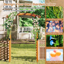 7/7.5 Feet Garden Arch Wooden Arbor Outdoor Wood Trellis for Climbing Plants