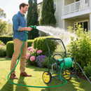 Garden Hose Reel Cart with 2 Wheels and Storage Basket