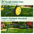 Garden Hose Reel Cart with 2 Wheels and Storage Basket