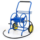 Garden Hose Reel Cart with 2 Wheels and Storage Basket