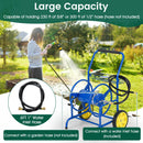 Garden Hose Reel Cart with 2 Wheels and Storage Basket