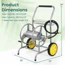 Garden Hose Reel Cart with 2 Wheels and Storage Basket