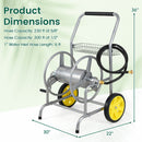 Garden Hose Reel Cart with 2 Wheels and Storage Basket