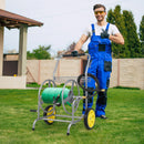 Garden Hose Reel Cart with 2 Wheels and Storage Basket