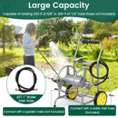 Garden Hose Reel Cart with 2 Wheels and Storage Basket
