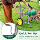 Garden Hose Reel Cart with 2 Wheels and Storage Basket