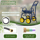Garden Hose Reel Cart 4 Wheels Heavy-Duty Metal Water Hose Organizer Portable