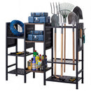 Garden Tool Organizer with Wooden Shelves for Garage and Shed