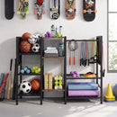Garden Tool Organizer with Wooden Shelves for Garage and Shed