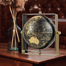 Geographic 6/ 8/ 10 Inch World Globe with Clear Printing and Square Frame