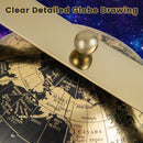 Geographic 6/ 8/ 10 Inch World Globe with Clear Printing and Square Frame