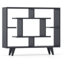 Geometric Bookcase with Anti-Tipping Kit and Storage Shelving Unit