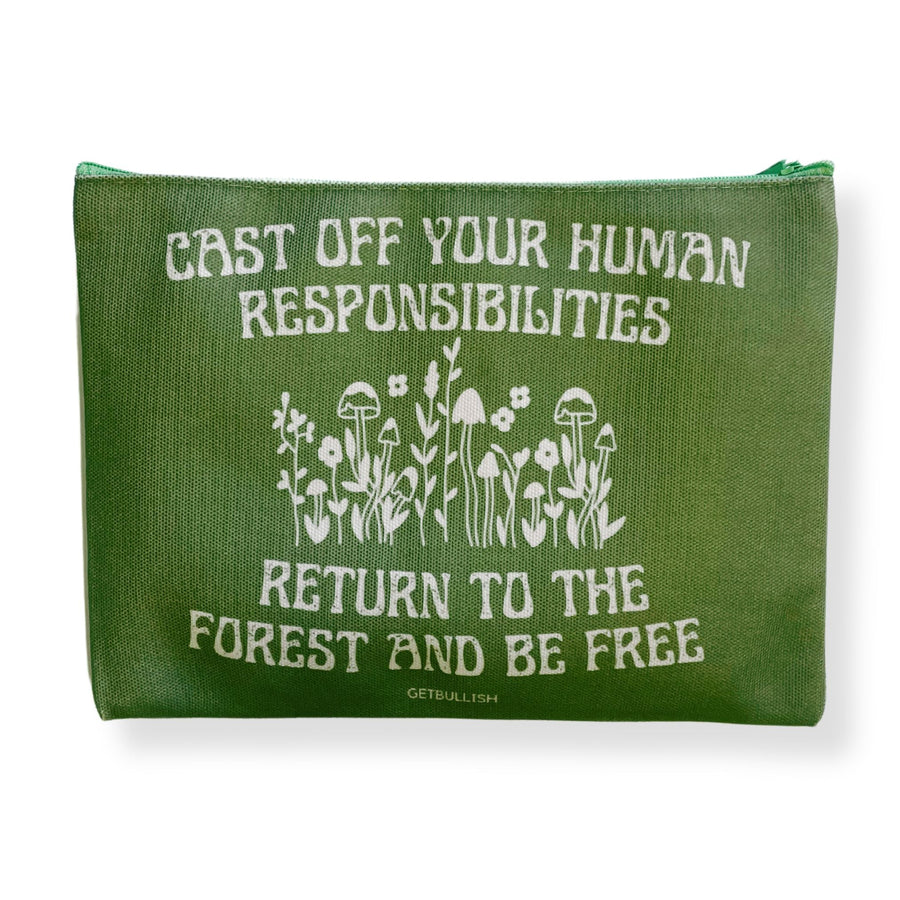 GetBullish Return to the Forest Canvas Zipper Pouch 9.5