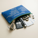 GetBullish Secret Agent Packing Checklist Canvas Zipper Pouch 9.5" x 7" | Cosmetics Bag or Pencil Case