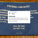 GetBullish Secret Agent Packing Checklist Canvas Zipper Pouch 9.5" x 7" | Cosmetics Bag or Pencil Case