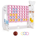 Giant 4-to-Score Game Set Jumbo Connect Four Game with Ring-toss