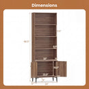 Giantex Bookshelf with Doors and 2 Anti-Tipping Kits for Home Office