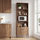 Giantex Bookshelf with Doors and 2 Anti-Tipping Kits for Home Office