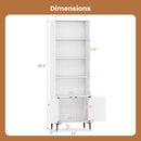 Giantex Bookshelf with Doors and 2 Anti-Tipping Kits for Home Office