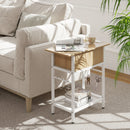 End Table with Charging Station USB Ports Outlets and Flip Top