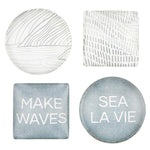 Gift Boxed Magnet Set | Make Waves Glass Magnet Set of 4 | Sea Inspired Art Design