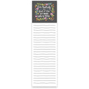 Give Yourself The Best Of You List Notepad with Floral Design | 9.5" x 2.75" | Holds to Fridge with Strong Magnet