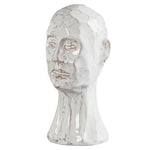 Glazed Face Pot Small | Ceramic Head Sculpture Statues Decor | 7" Tall