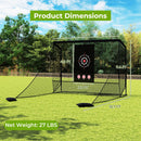 Golf Practice Hitting Net Golf Cage with Dual Side Barriers Target Cloth Metal Frame