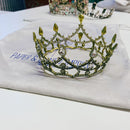 Gothic Structures Mini Crown Tiara in Antiqued Gold