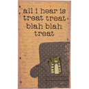 Gray Cat All I Hear Is Treat Treat Enamel Pin