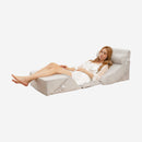 6 Pieces Bed Wedge Pillow Set for Neck Back and Leg Pain Relief-Gray