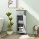 Woodern Bathroom Floor Storage Cabinet with Drawer and Shutter Door