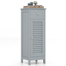 Woodern Bathroom Floor Storage Cabinet with Drawer and Shutter Door