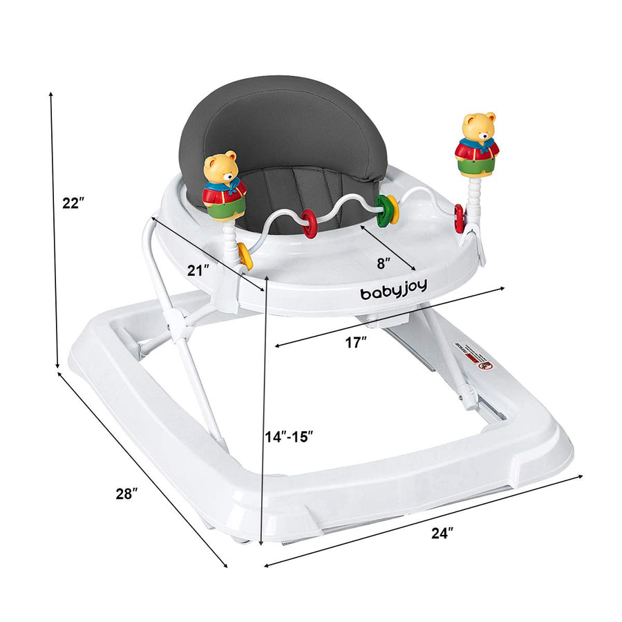 Adjustable Height Removable Folding Portable Baby Walker
