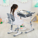 Height Adjustable Kids Study Desk and Chair Set