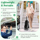 One-Hand Folding Portable Lightweight Baby Stroller with Aluminum Frame-Gray