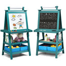 3 in 1 Double-Sided Storage Art Easel-Brown