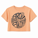 Grow With the Flow Graphic Tee Crop Top with Trippy '70s Floral Motif [S-L]