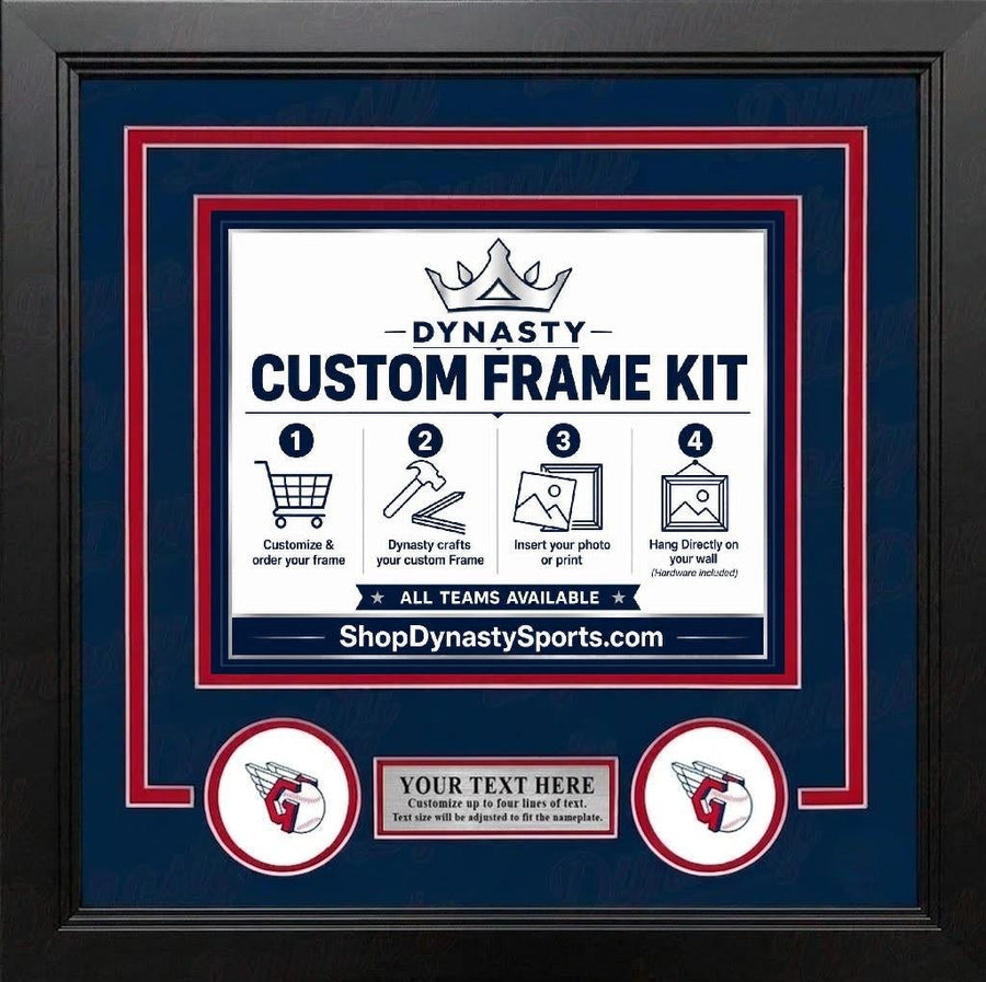Cleveland Guardians Custom MLB Baseball 16x20 Picture Frame Kit (Multiple Colors)