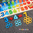 Montessori Math Toys for Toddlers – Wooden Counting & Fishing Game