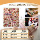 Personalized Pumpkin Blanket with Name - Custom Fall Fleece Throw with Embroidery-Style Pumpkin Print for Girls, Women and Kids